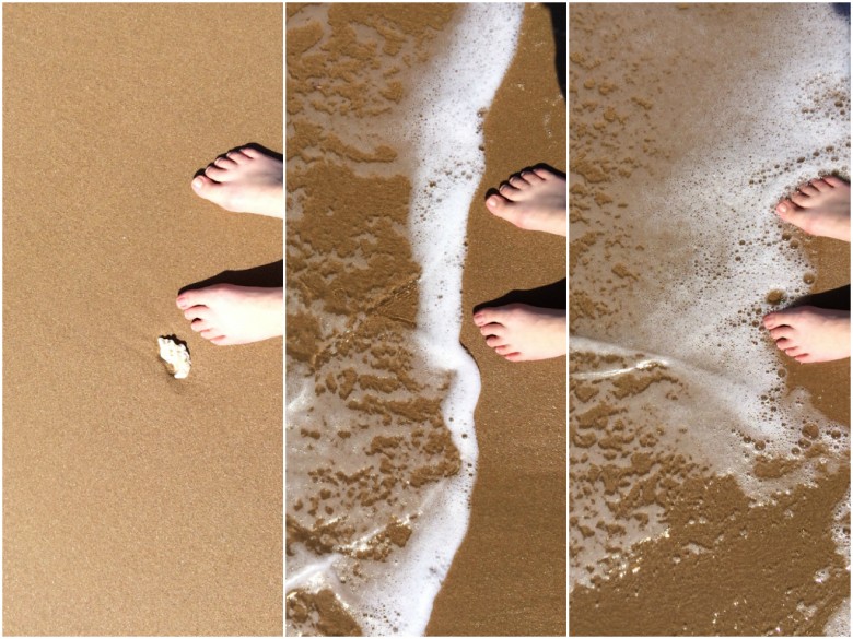 pieds dans l'eau