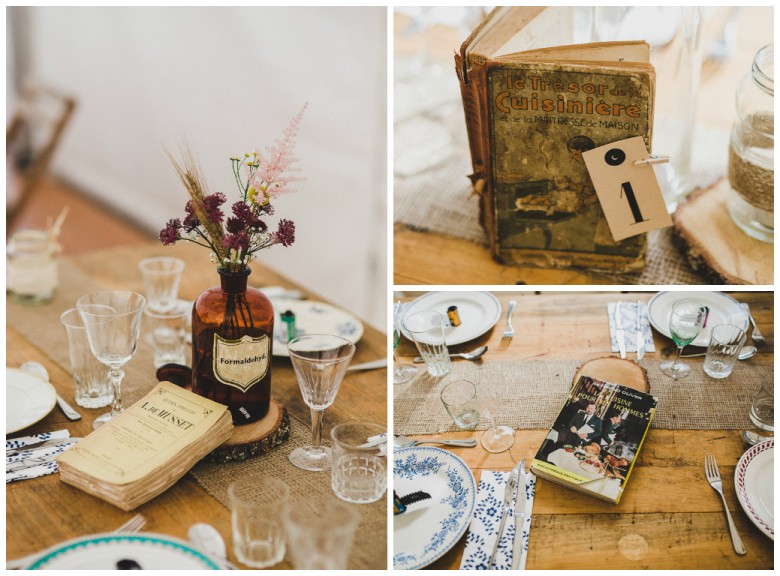 Love & Tralala Mariage champêtre en Dordogne - décoration de tables